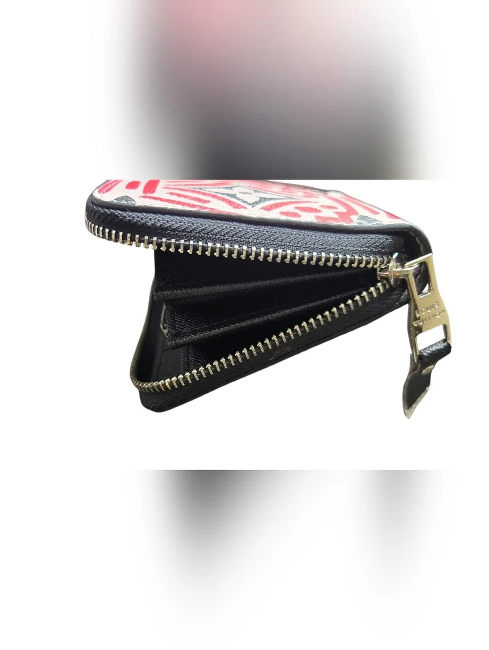 Pink, White & Black Monogram Zip Wallet Phone Case